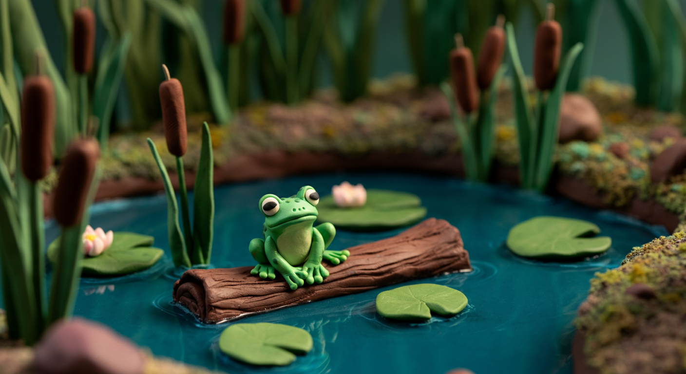 Sample illustration in Claymation style