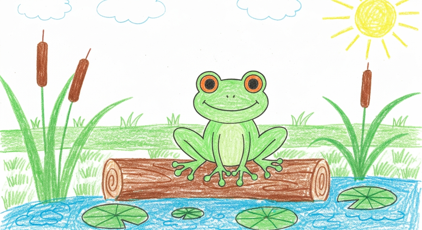 Sample illustration in Crayon style